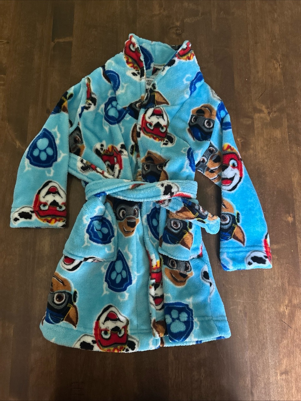 Paw Patrol 3T Fleece Robe Cozy Bath Robe Chase Marshall Attched Belt